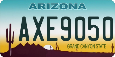 AZ license plate AXE9050