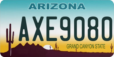 AZ license plate AXE9080