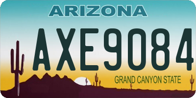 AZ license plate AXE9084