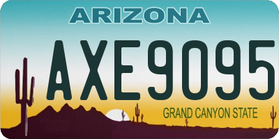 AZ license plate AXE9095