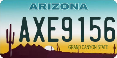 AZ license plate AXE9156