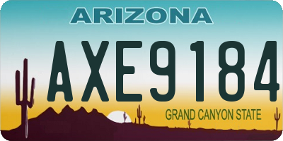 AZ license plate AXE9184