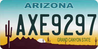 AZ license plate AXE9297