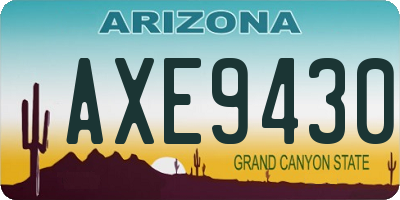 AZ license plate AXE9430