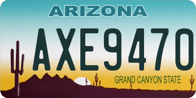 AZ license plate AXE9470
