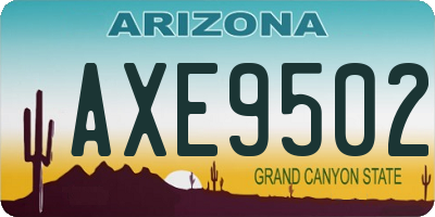 AZ license plate AXE9502