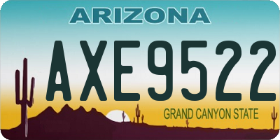 AZ license plate AXE9522