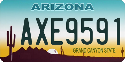 AZ license plate AXE9591