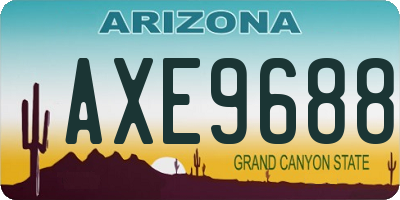 AZ license plate AXE9688