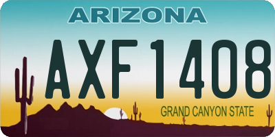 AZ license plate AXF1408