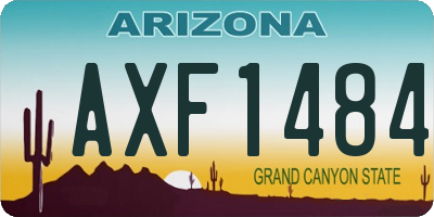 AZ license plate AXF1484