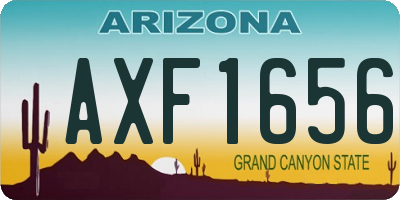 AZ license plate AXF1656
