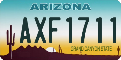 AZ license plate AXF1711