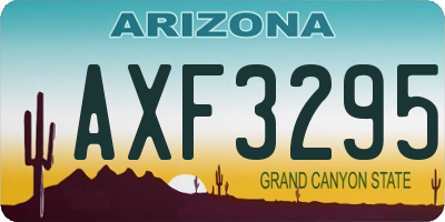 AZ license plate AXF3295