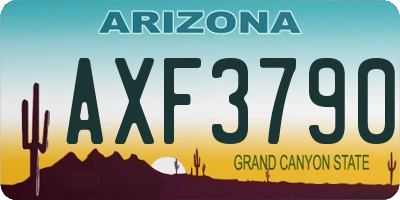 AZ license plate AXF3790