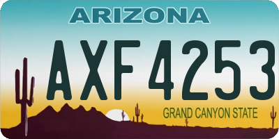 AZ license plate AXF4253