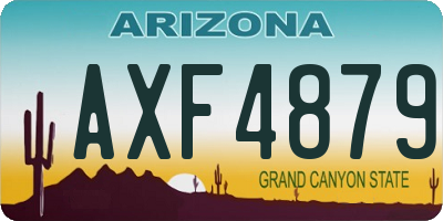 AZ license plate AXF4879