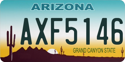 AZ license plate AXF5146
