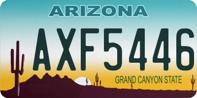 AZ license plate AXF5446