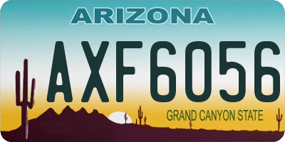 AZ license plate AXF6056