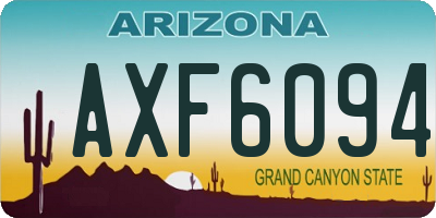 AZ license plate AXF6094