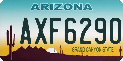 AZ license plate AXF6290