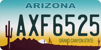 AZ license plate AXF6525
