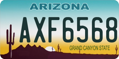 AZ license plate AXF6568