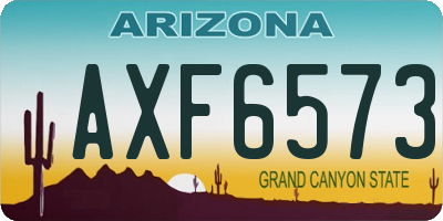 AZ license plate AXF6573