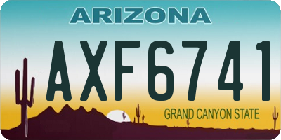 AZ license plate AXF6741