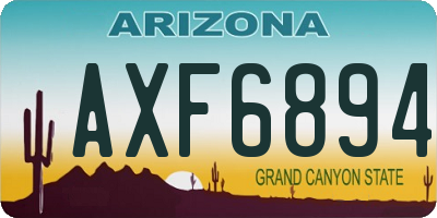 AZ license plate AXF6894