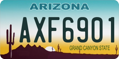 AZ license plate AXF6901