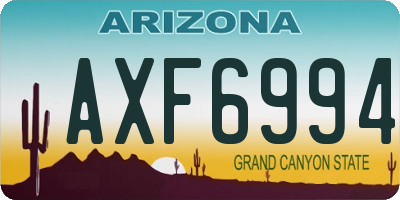 AZ license plate AXF6994