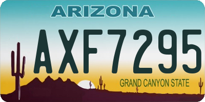 AZ license plate AXF7295