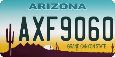 AZ license plate AXF9060