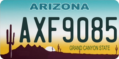 AZ license plate AXF9085