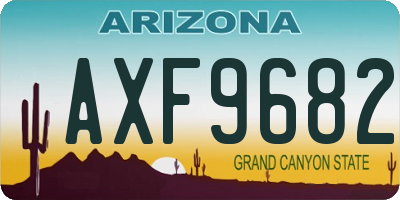 AZ license plate AXF9682