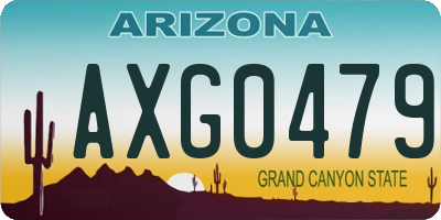 AZ license plate AXG0479
