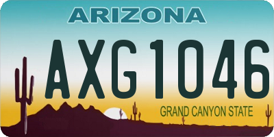 AZ license plate AXG1046