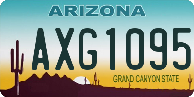 AZ license plate AXG1095