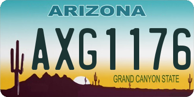 AZ license plate AXG1176