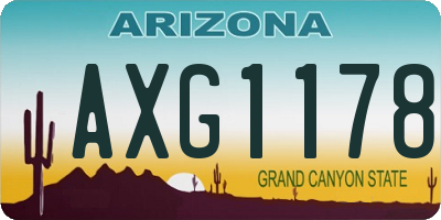 AZ license plate AXG1178