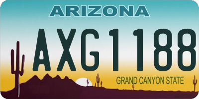 AZ license plate AXG1188