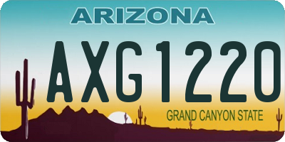 AZ license plate AXG1220