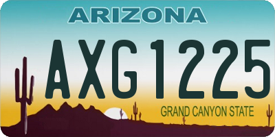 AZ license plate AXG1225