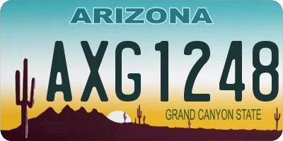 AZ license plate AXG1248