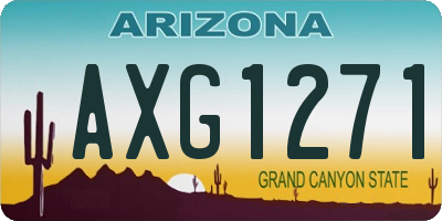 AZ license plate AXG1271