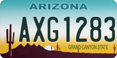 AZ license plate AXG1283