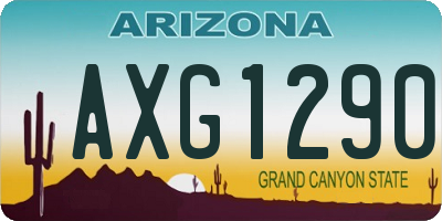 AZ license plate AXG1290