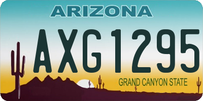 AZ license plate AXG1295